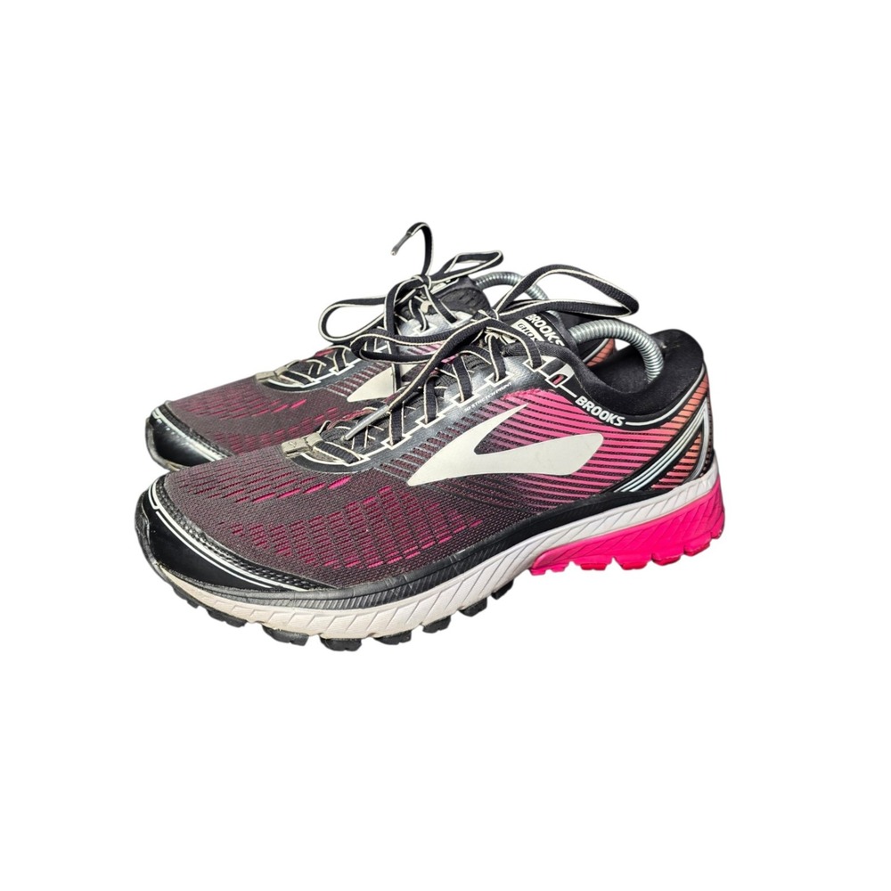 Brooks Ghost 10 Women's Size 10.5 Running Shoes Black Pink Gray Sneaker SB11